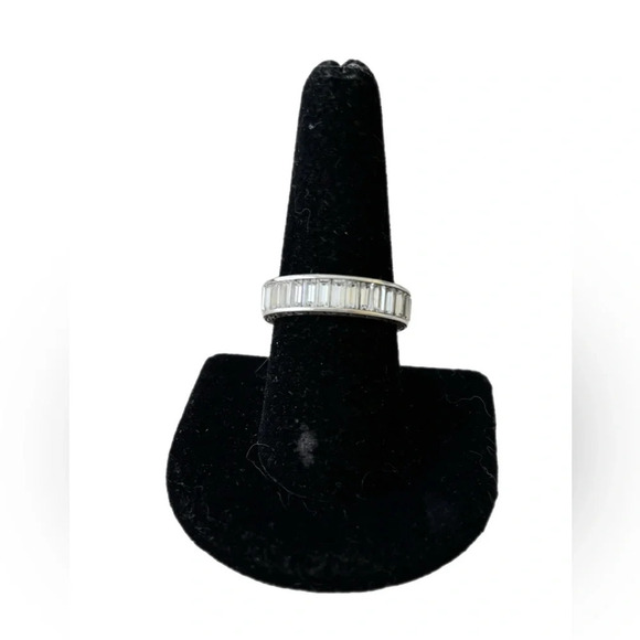 Brighton Eternal Stack Ring.  Size 8.  NWOT.  Crystals Silver Plated - Picture 1 of 6